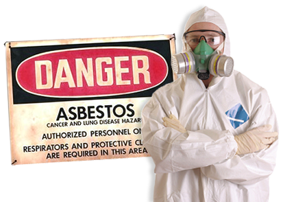 Asbestos Exposure Danger Sign in compliance with asbestos maintenance plan